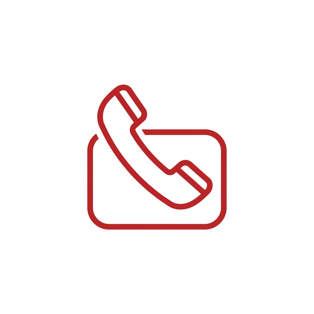 icone de telefone somente bordas vermelhas (para simbolizar contato)